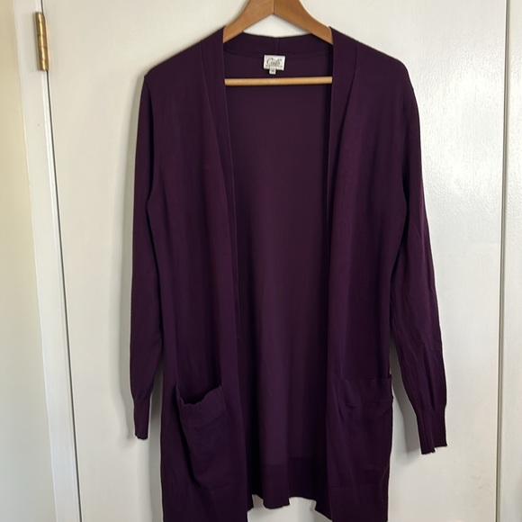 Cielo VGUC petty purple open cardi, front pockets. - Picture 2 of 9